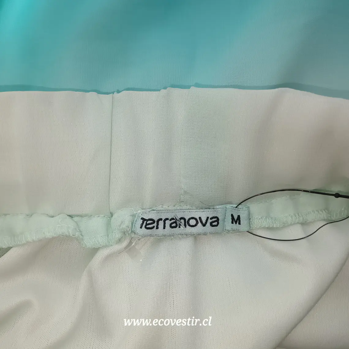 Falda Asimétrica Terranova Degradé Turquesa Talla M 4