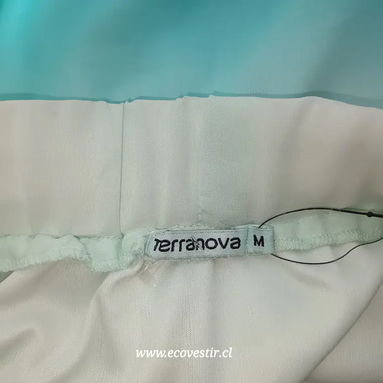Falda Asimétrica Terranova Degradé Turquesa Talla M 4