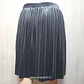 Falda Plisada de Terciopelo Gris ICHI - Talla M - Miniatura 3