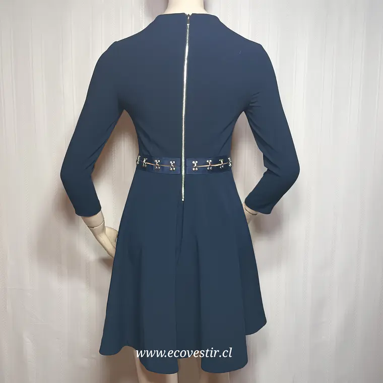 Vestido Corto Vera Moda Azul Marino Talla 155/76A 4
