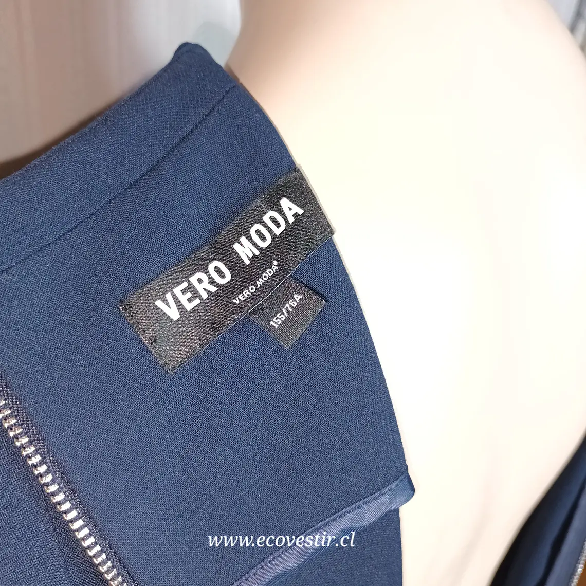 Vestido Corto Vera Moda Azul Marino Talla 155/76A 5
