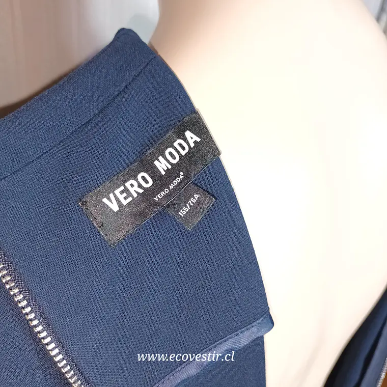 Vestido Corto Vera Moda Azul Marino Talla 155/76A 5