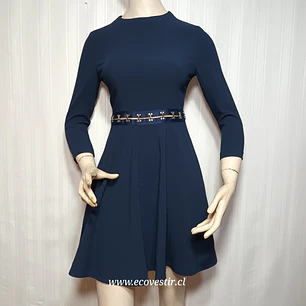 Vestido Corto Vera Moda Azul Marino Talla 155/76A