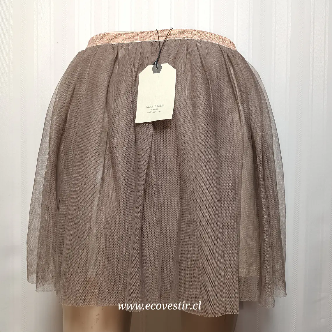 Falda de Tul Café Niña Zara Girls Talla 13/14  2