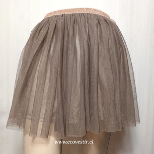 Falda de Tul Café Niña Zara Girls Talla 13/14 