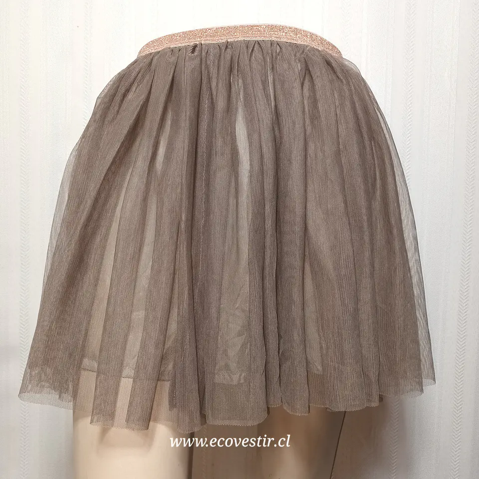 Falda de Tul Café Niña Zara Girls Talla 13/14  1