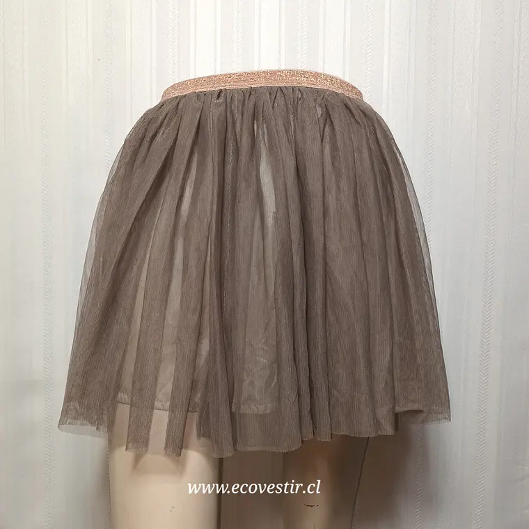 Falda de Tul Café Niña Zara Girls Talla 13/14  3