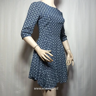  Vestido Corto Azul Estampado Floral Lili & Lala - Talla S 