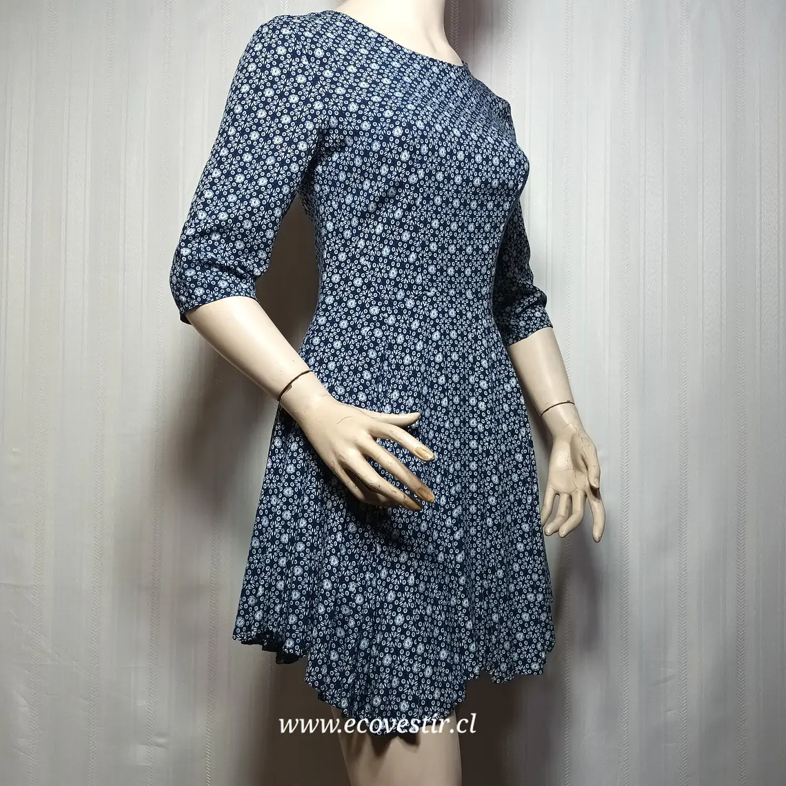  Vestido Corto Azul Estampado Floral Lili & Lala - Talla S  1