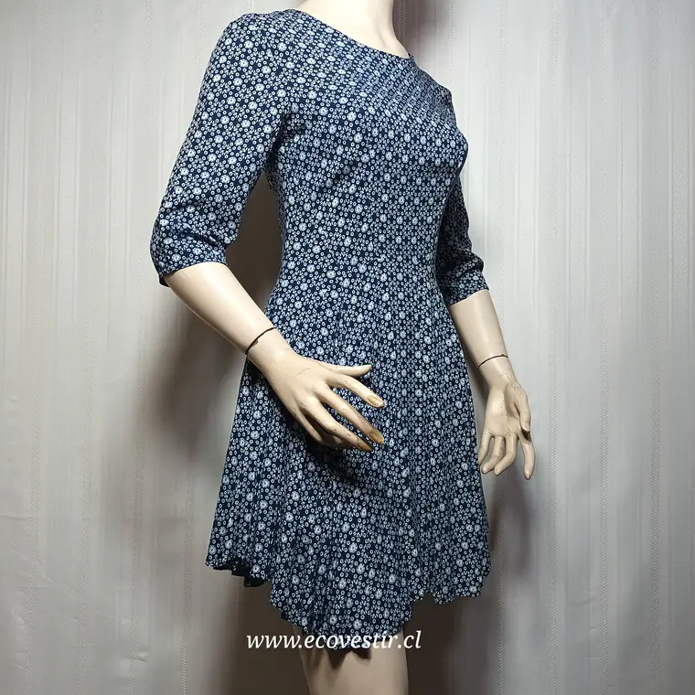  Vestido Corto Azul Estampado Floral Lili & Lala - Talla S  1