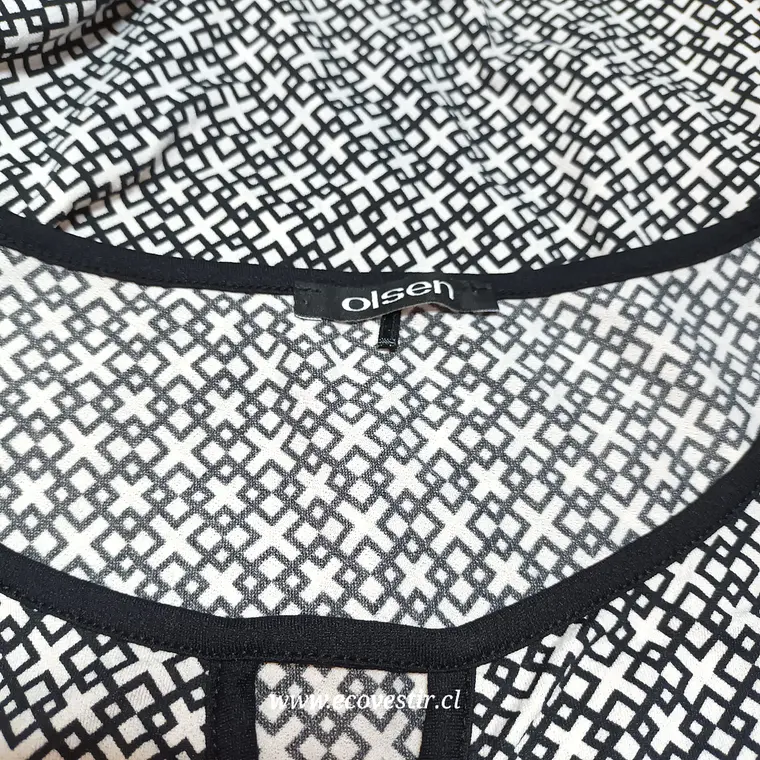  Blusa Olse Gris Estampada Sin Mangas | Talla 40 Poliamida 5