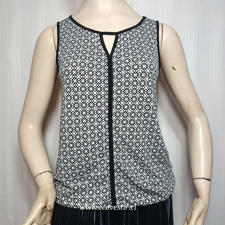  Blusa Olse Gris Estampada Sin Mangas | Talla 40 Poliamida 1