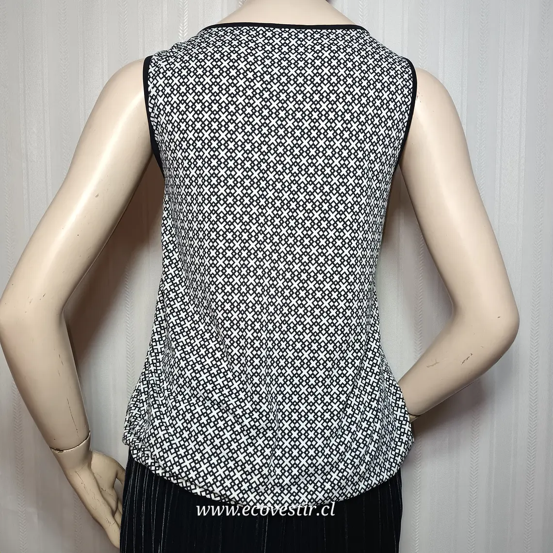  Blusa Olse Gris Estampada Sin Mangas | Talla 40 Poliamida 4