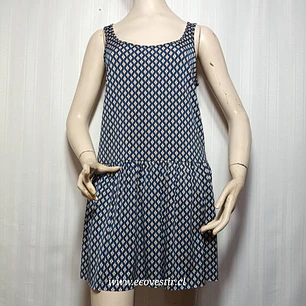 Vestido Corto Sin Mangas Estampado Pull & Bear - Talla L