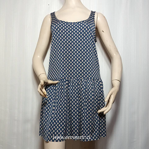 Vestido Corto Sin Mangas Estampado Pull & Bear - Talla L