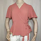 Blusa Cruzada Estilo Wrap Rosada – Monteau Talla XL - Miniatura 2