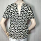  Blusa Zara Basic con Estampado Geométrico Blanco y Negro Talla M  - Miniatura 4