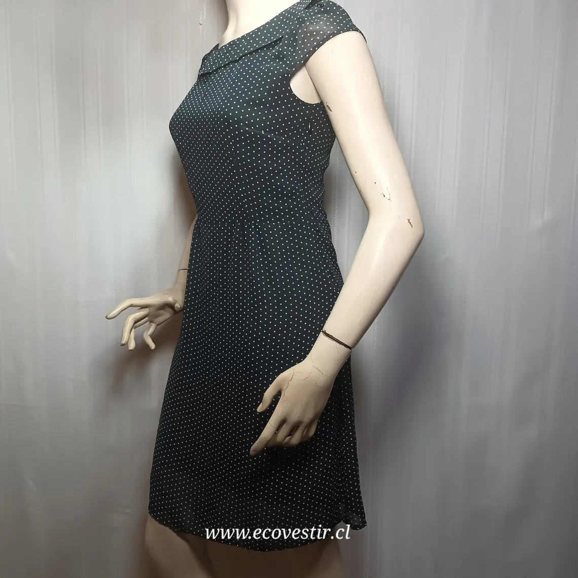 Vestido H&M Negro con Lunares Talla 36 3