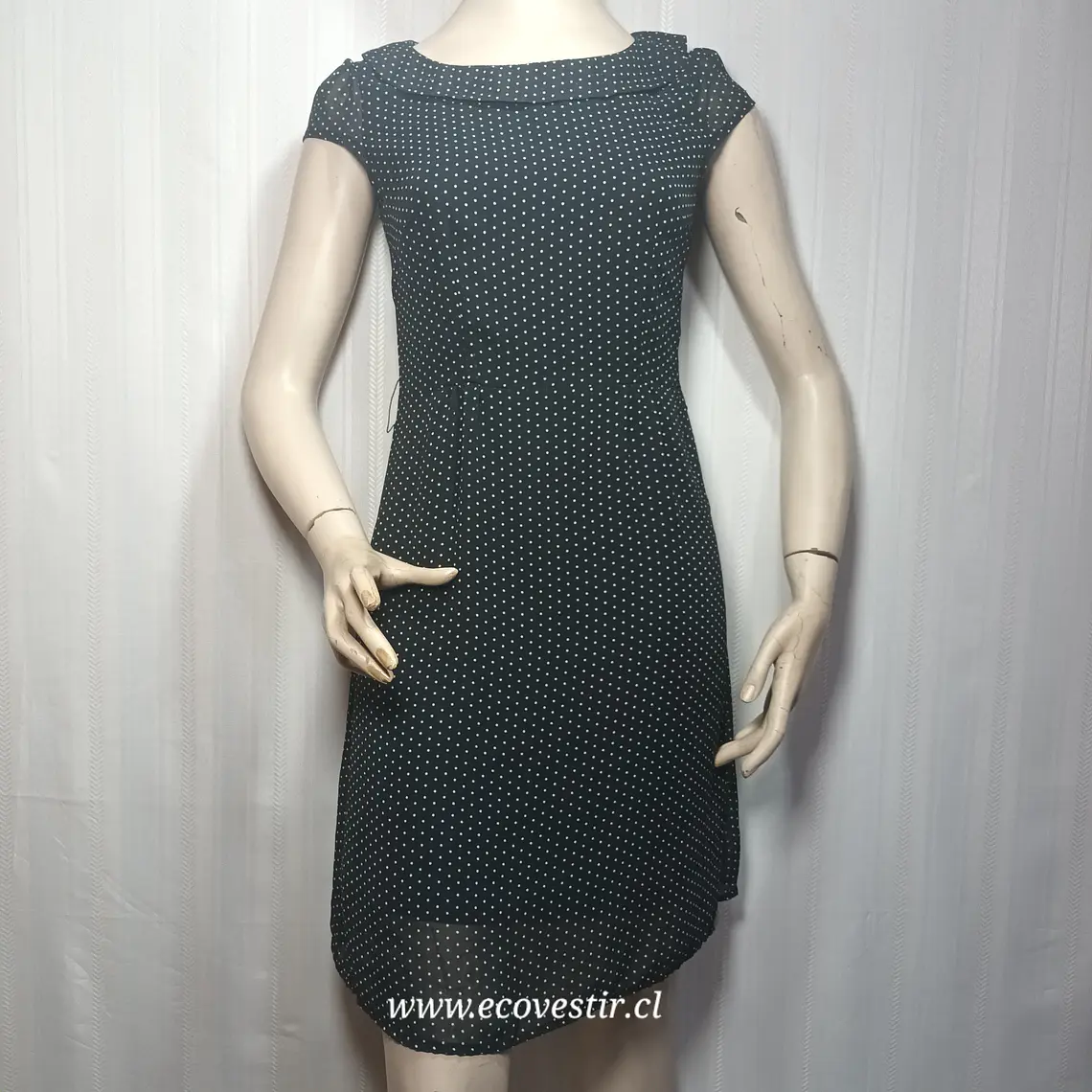 Vestido H&M Negro con Lunares Talla 36 2