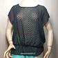 Blusa Traslúcido Negro Manga Corta Inside Talla S  - Miniatura 2