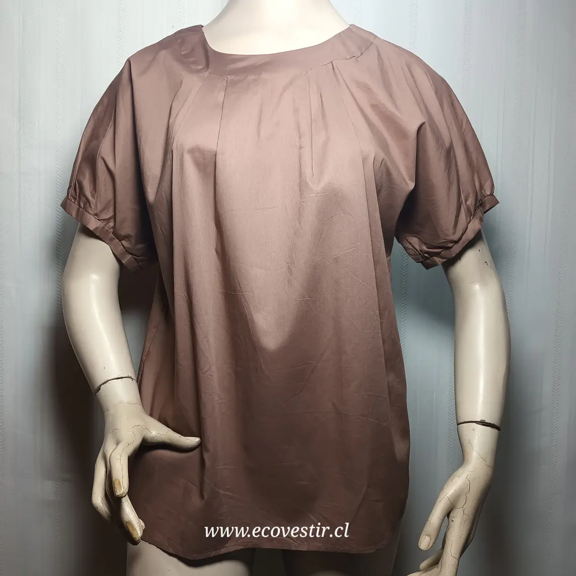 Blusa Mujer Rosa Nude Manga Corta MARLOTA Talla 42 2