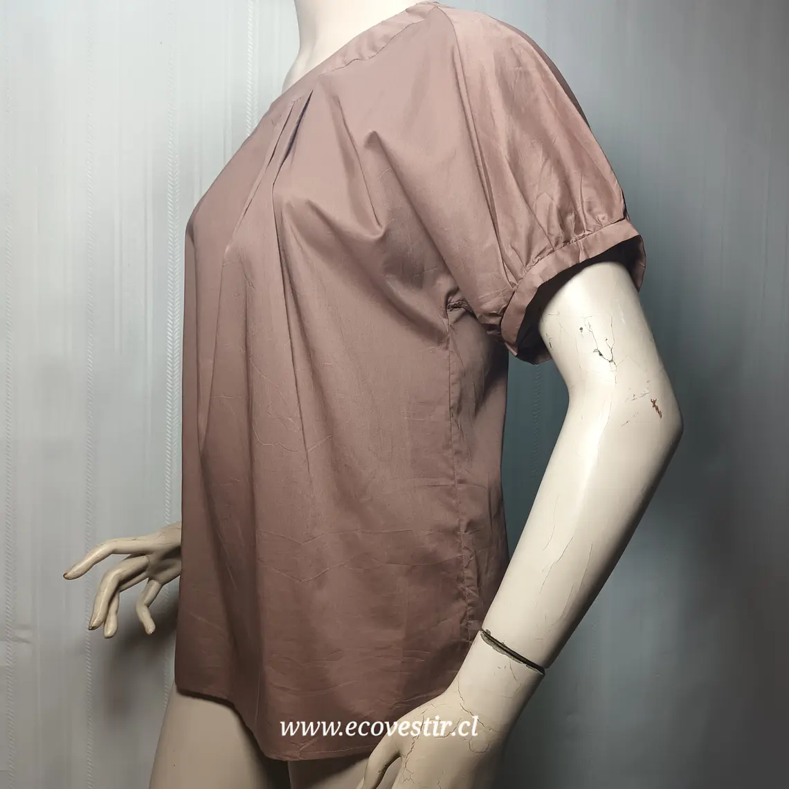 Blusa Mujer Rosa Nude Manga Corta MARLOTA Talla 42 3