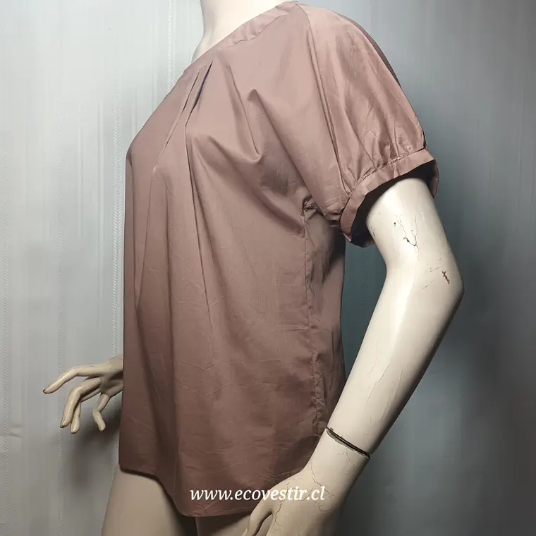 Blusa Mujer Rosa Nude Manga Corta MARLOTA Talla 42 3