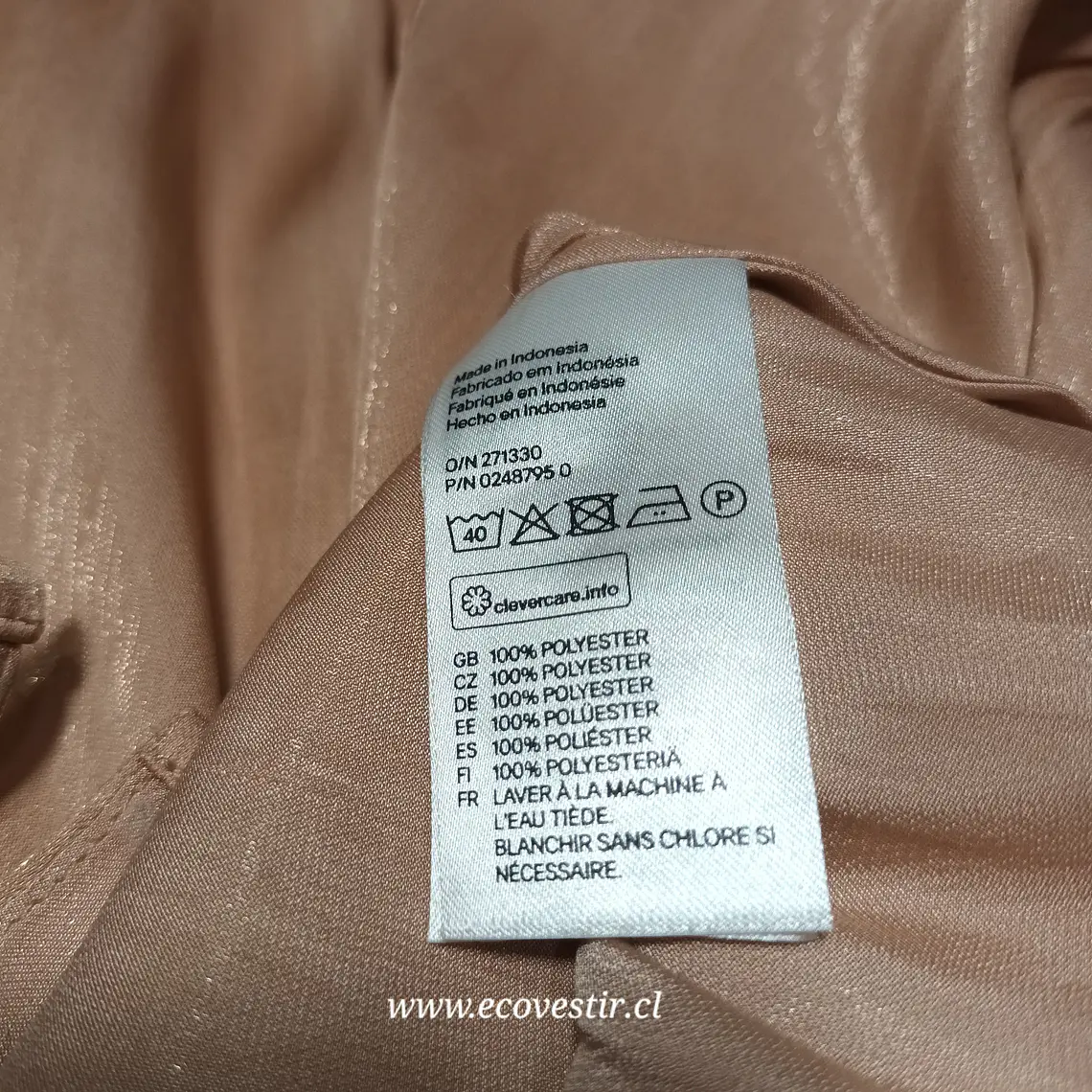 Blusa Mujer Manga Larga Palo Rosa H&M Talla 34 6
