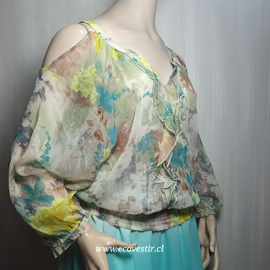 Blusa Estampado Floral Mujer Dept Talla L | EcoVestir 1