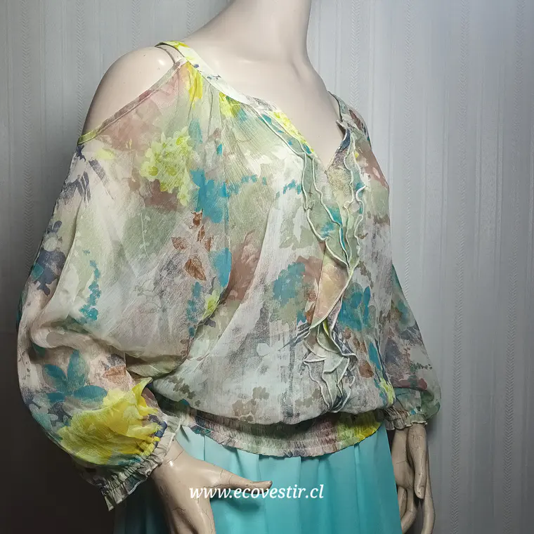 Blusa Estampado Floral Mujer Dept Talla L | EcoVestir 1