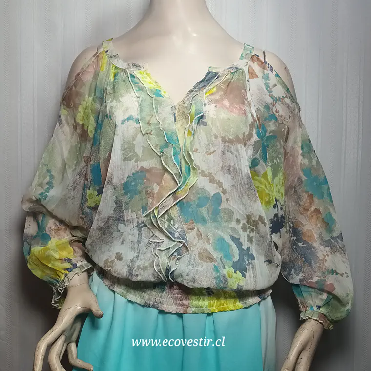 Blusa Estampado Floral Mujer Dept Talla L | EcoVestir 2