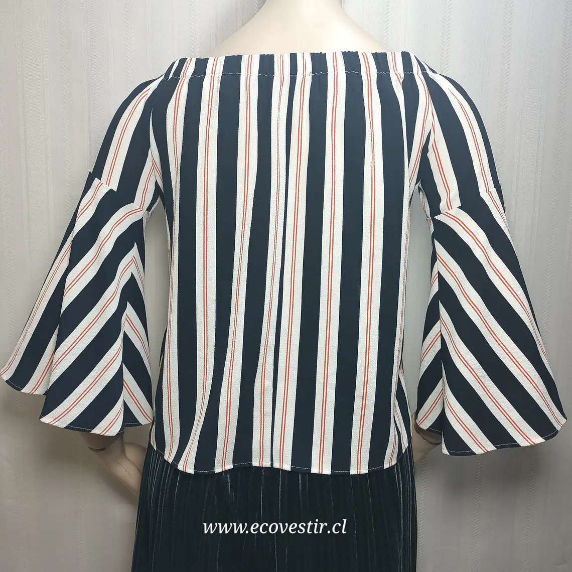 Blusa de Hombros Descubiertos a Rayas Primark - Talla 32 4