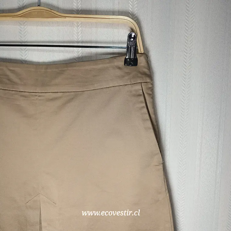 Falda Zara Beige Talla M con Bolsillos Laterares | Moda Circular 2