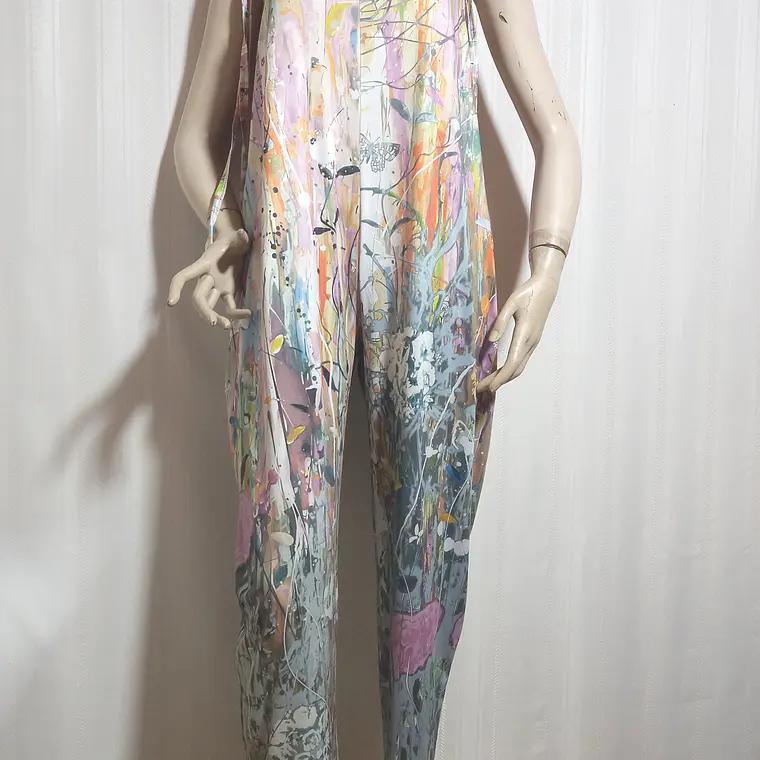 Enterito Largo Estampado Multicolor SHEIN CURVE Talla XL 1