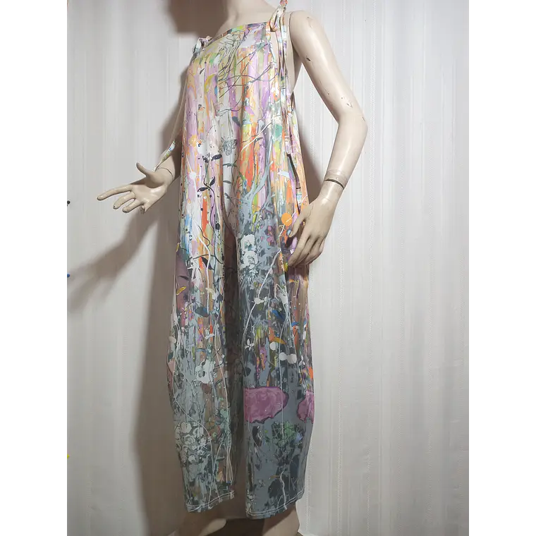 Enterito Largo Estampado Multicolor SHEIN CURVE Talla XL 3