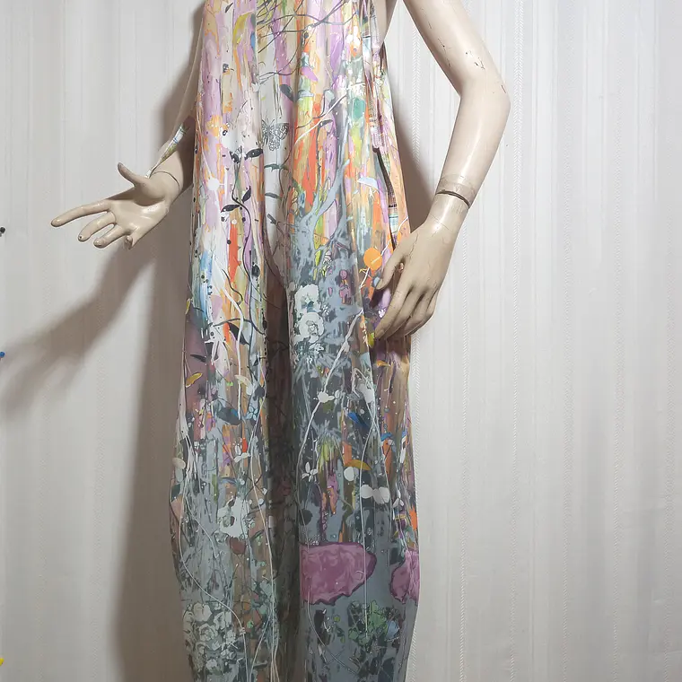 Enterito Largo Estampado Multicolor SHEIN CURVE Talla XL 3