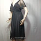 Vestido de Fiesta Negro Pedro del Hierro | Talla 40 | Elegancia en Encaje y Pedrería - Miniatura 6
