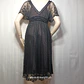 Vestido de Fiesta Negro Pedro del Hierro | Talla 40 | Elegancia en Encaje y Pedrería - Miniatura 7