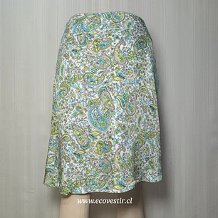 Falda Midi con Estampado de Cachemira