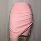 Falda Corta Tubo Drapeada – Rosa Pastel - Miniatura 1