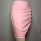 Falda Corta Tubo Drapeada – Rosa Pastel - Miniatura 2