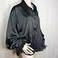 Blusa Satinada Negra con Plumas PrettyLittleThing - Talla 44 - Miniatura 2