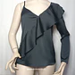 Blusa Asimétrica Satinada Negra NLY Trend Talla 36 - Miniatura 1