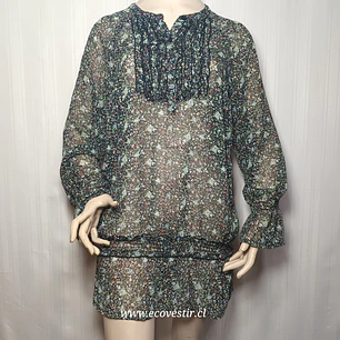 Blusa Floral de Chifón Yessica Talla 44