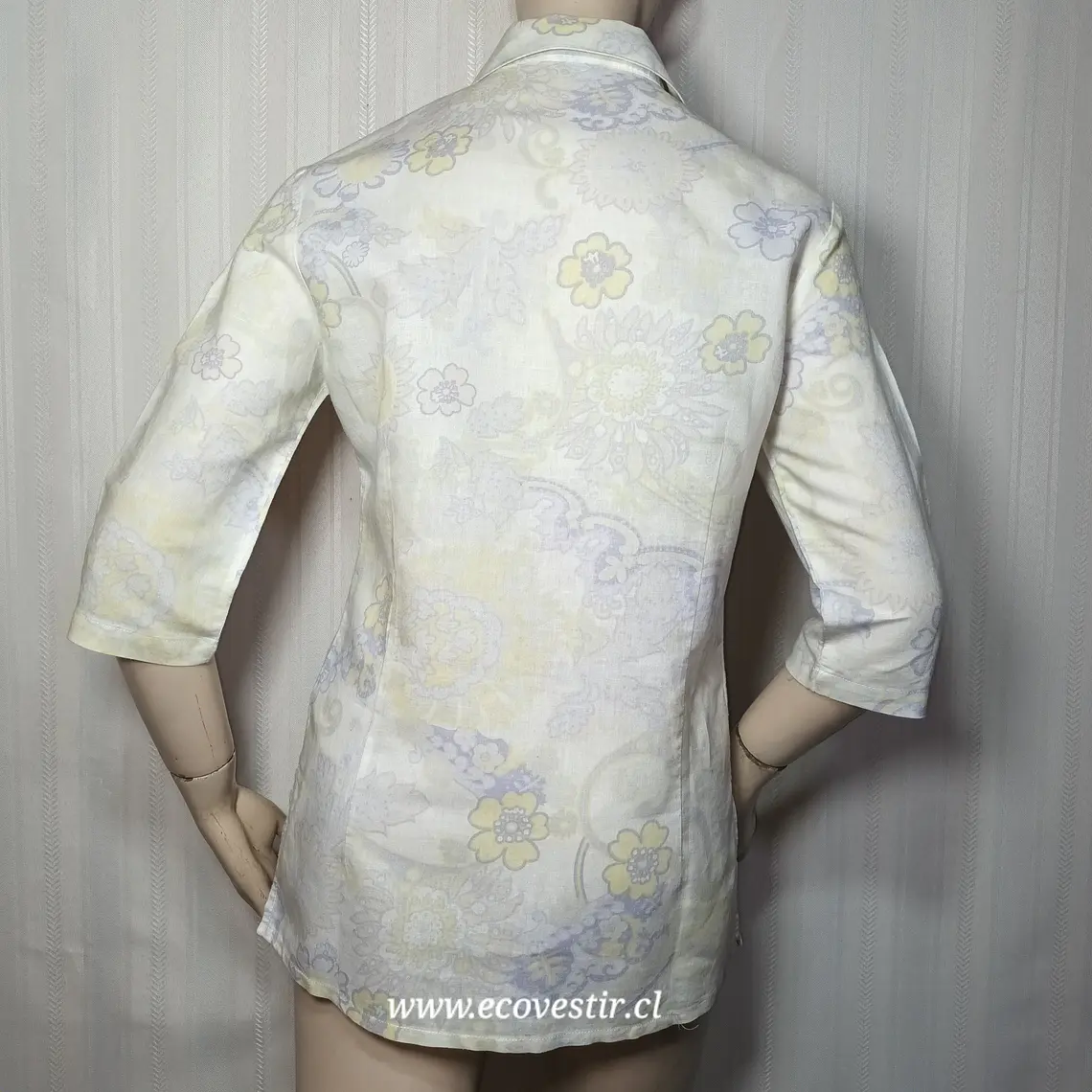 Blusa 100% Lino JOYXTIN Estampado Floral Multicolor – Talla M 4