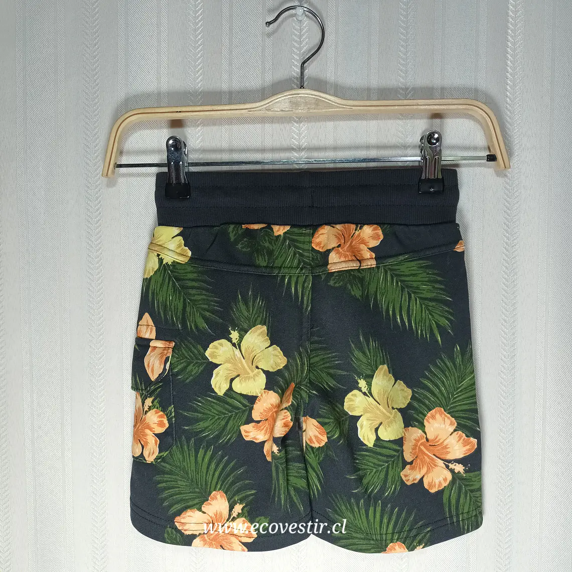 Short Infaltil Negro Estampado Tropical Original Marine Talla 4A 3