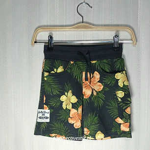 Short Infaltil Negro Estampado Tropical Original Marine Talla 4A