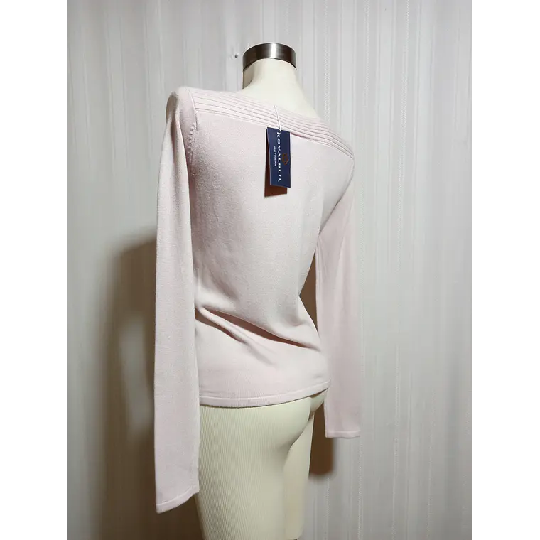 Sweater Mujer Punto Fino Rosado ROYALBLU Talla M/L 4