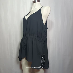 Túnica Corta Tirantes Fiesta Loralette Negro Talla 22
