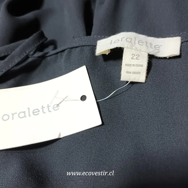 Túnica Corta Tirantes Fiesta Loralette Negro Talla 22 5